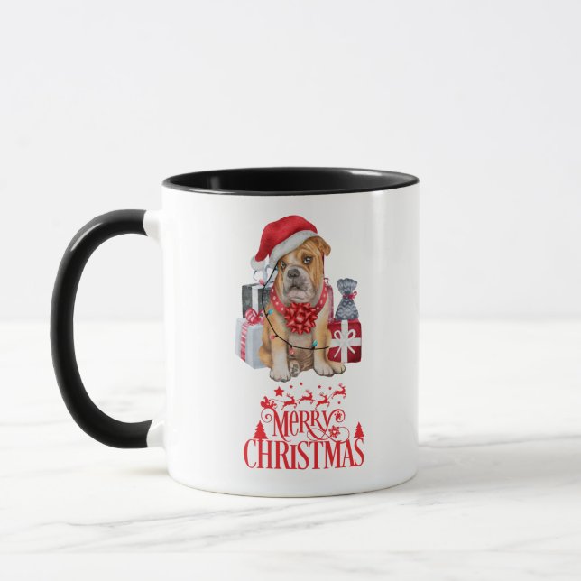 Christmas dog  mug (Left)