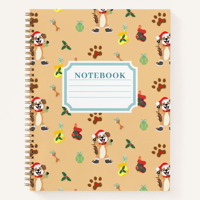 Christmas Dog Notebook (Front)