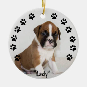 Christmas Dog Ornament - Pawprints