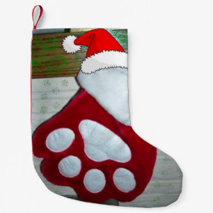 Christmas Dog Paw Small Christmas Stocking