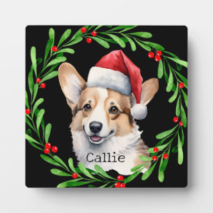Christmas Dog Pembroke Welsh Corgi Holidays Pet Plaque