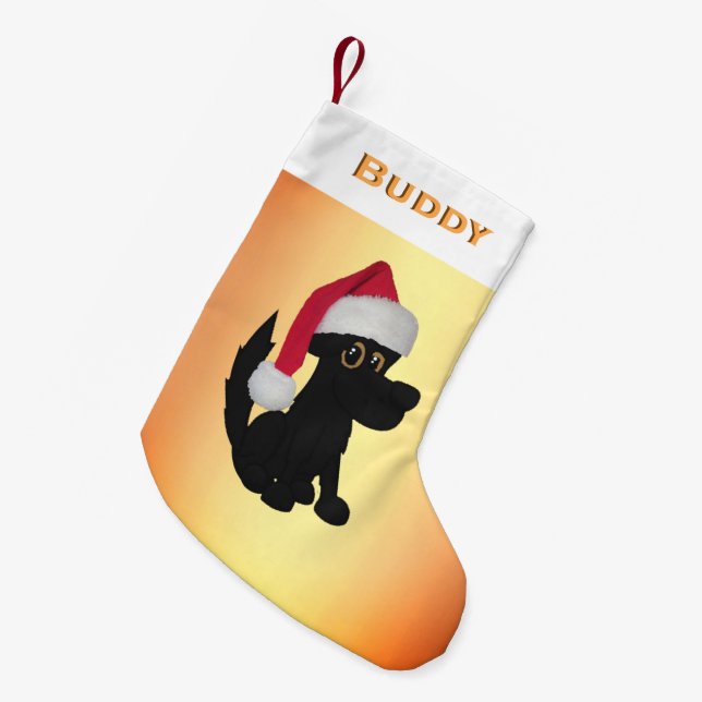 Christmas Dog Personalized Small Christmas Stocking (Front (Hanging))