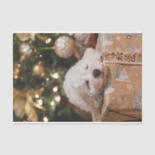 Christmas Dog Puppy Holiday Seasonal Decoupage Tissue Paper