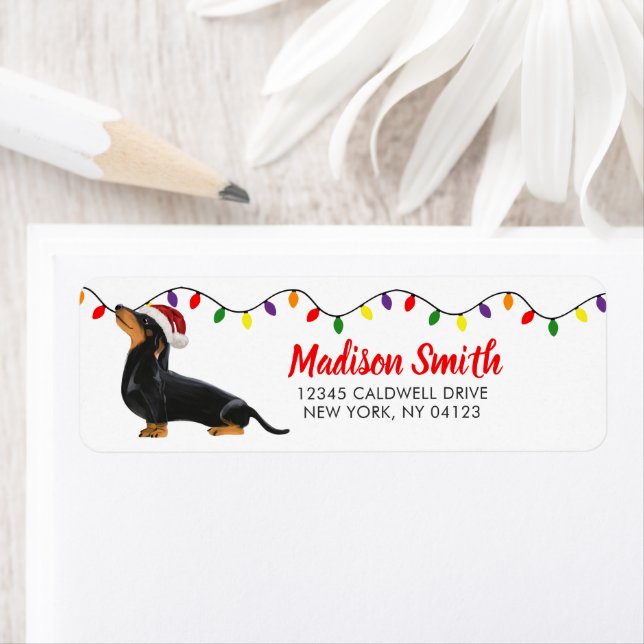 Christmas Dog Return Address Label (Insitu)