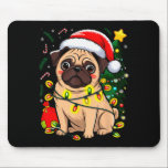 Christmas Dog Santa Clause Pug Puppy X-mas  Mouse Pad<br><div class="desc">Christmas Dog Santa Clause Pug Puppy X-mas</div>