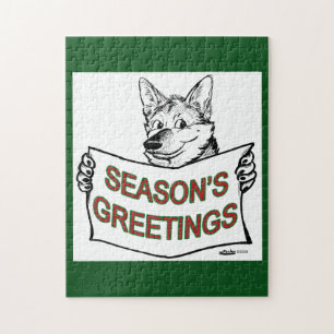 Christmas Dog:  Season's Greetings! Jigsaw Puzzle