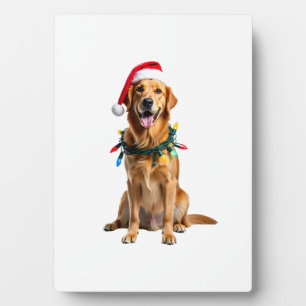 Christmas Dog Shirt, Christmas Golden retriever Pa Plaque