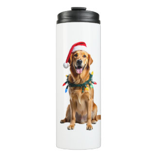 Christmas Dog Shirt, Christmas Golden retriever Pa Thermal Tumbler