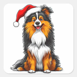 🎁Christmas Dog Sticker Santa Hat Gift Fun ✨