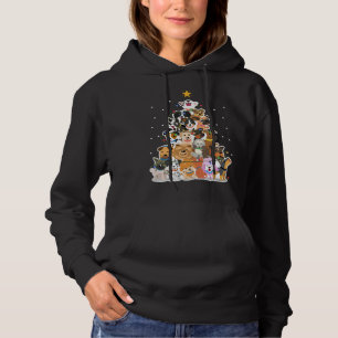 Christmas Dog Tree Christmas Dog Lover Xmas Lights Hoodie