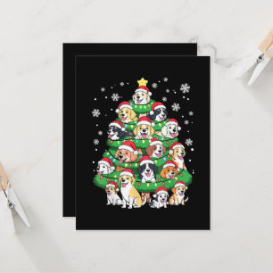 Christmas Dog Tree - Cute Merry Xmas Puppies Invitation