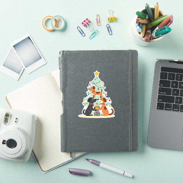 Christmas Dog Tree T-Shirt Cute Funny Puppy Dogs X (iPad Cover)