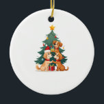 Christmas Dog Tree T-Shirt Cute Funny Puppy Dogs X Ceramic Ornament<br><div class="desc">Christmas Dog Tree T-Shirt Cute Funny Puppy Dogs Xmas 4</div>
