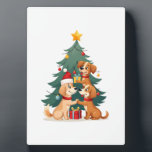 Christmas Dog Tree T-Shirt Cute Funny Puppy Dogs X Plaque<br><div class="desc">Christmas Dog Tree T-Shirt Cute Funny Puppy Dogs Xmas 4</div>