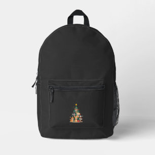 Christmas Dog Tree T-Shirt Cute Funny Puppy Dogs X Printed Backpack