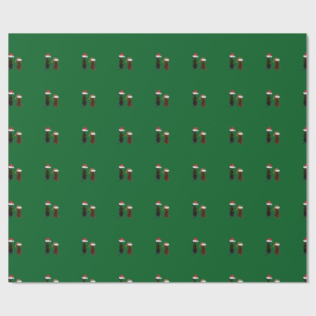 christmas dog wrapping paper (Flat)