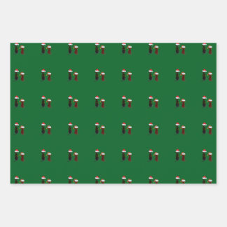christmas dog wrapping paper sheet