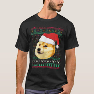 Christmas Doge Meme Shiba Inu Santa Funny Ugly Swe T-Shirt