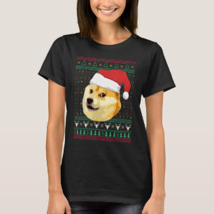 Christmas Doge Meme Shiba Inu Santa Funny Ugly Swe T-Shirt