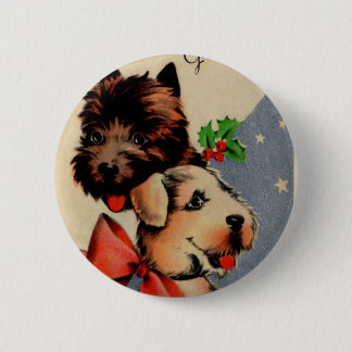 Christmas Doggies 2 Inch Round Button