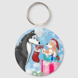 Christmas Doggies! Keychain