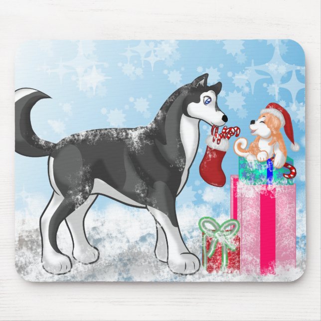 Christmas Doggies! Mouse Pad (Front)