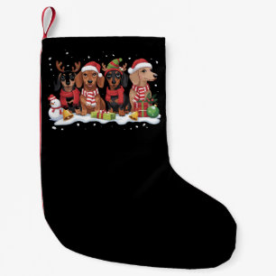 Christmas Dogs Dachshund Lover Dog Mom Small Christmas Stocking
