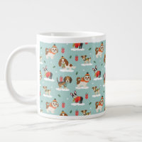 Christmas Dogs in Cozy Scarves Pattern