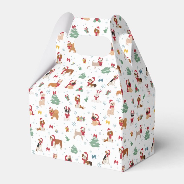 Christmas Dogs in Holiday Accessories Favor Box (Front Side)