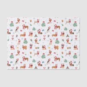 Christmas Dogs in Holiday Accessories Tissue Paper