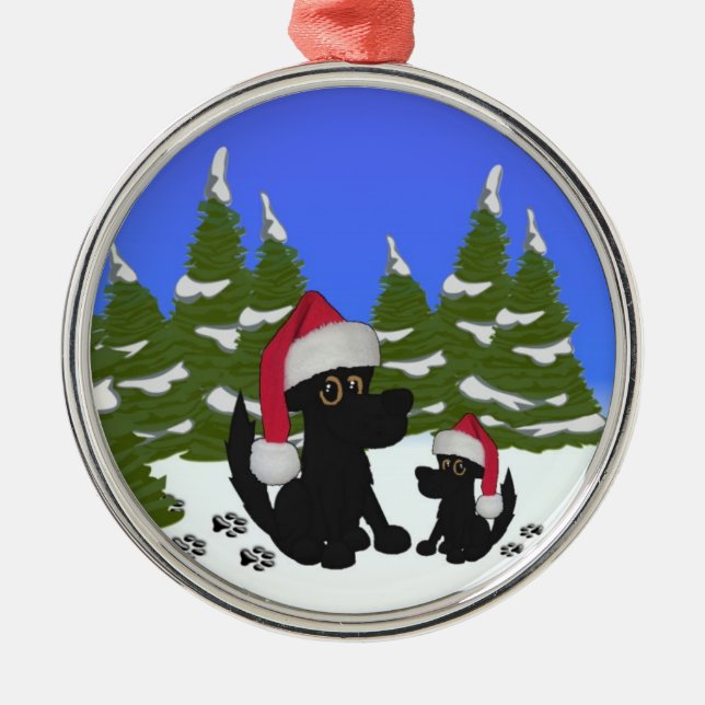 Christmas Dogs Ornament (Front)