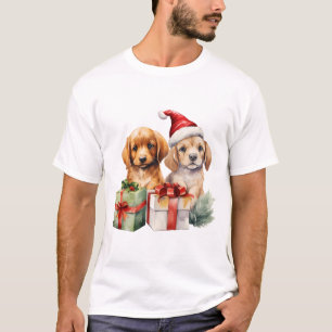 Christmas Dogs With Gifts  T-Shirt