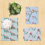 Christmas Dolphin Shark Turtle Sea life  Wrapping Paper Sheet<br><div class="desc">This design may be personalized in the area provided by changing the photo and/or text. Or it can be customized by choosing the click to customize further option and delete or change the colour of the background, add text, change the text colour or style, or delete the text for an...</div>