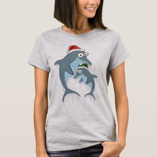 Christmas Dolphins Hoodie T-Shirt