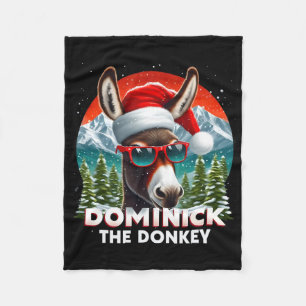 Christmas Dominick The Donkey Christmas Xmas Donke Fleece Blanket