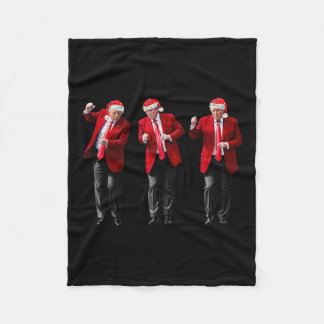 Christmas Donald Trump President 2024 Dancing Fleece Blanket