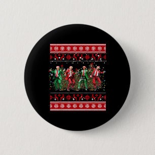 Christmas Donald Trump President 2024 Dancing Funn 2 Inch Round Button