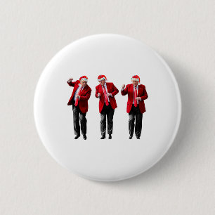 Christmas Donald Trump President 2024 Dancing Funn 2 Inch Round Button