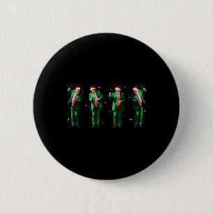 Christmas Donald Trump President 2024 Dancing Funn 2 Inch Round Button