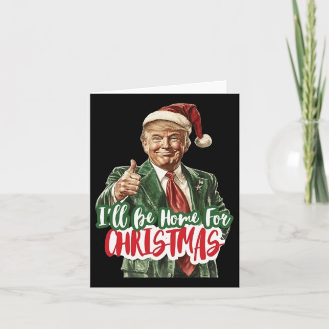 Christmas Donald Trump President 2024 Dancing Funn Card (Front)