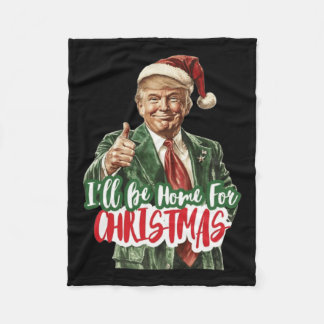 Christmas Donald Trump President 2024 Dancing Funn Fleece Blanket