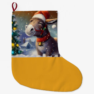 Christmas Donkey 1 Large Christmas Stocking