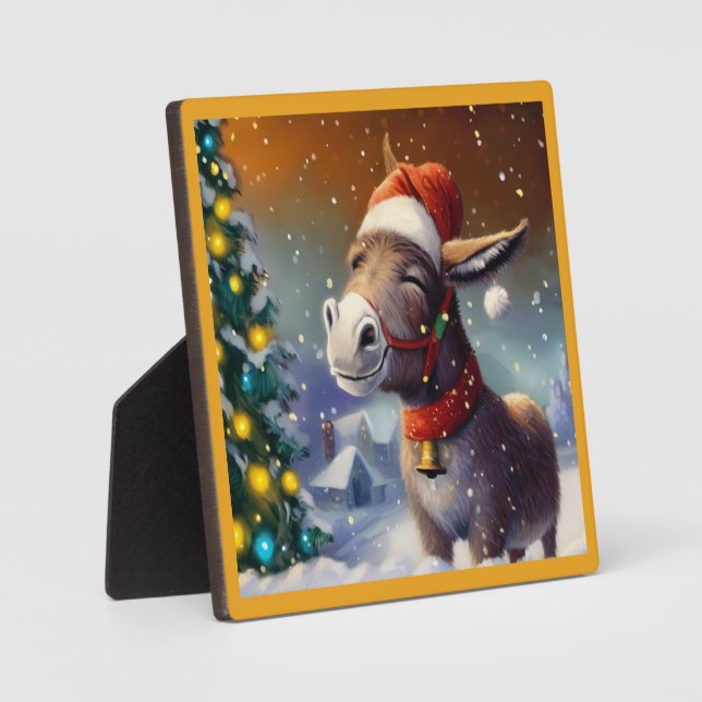 Christmas Donkey 1 Plaque (Front)