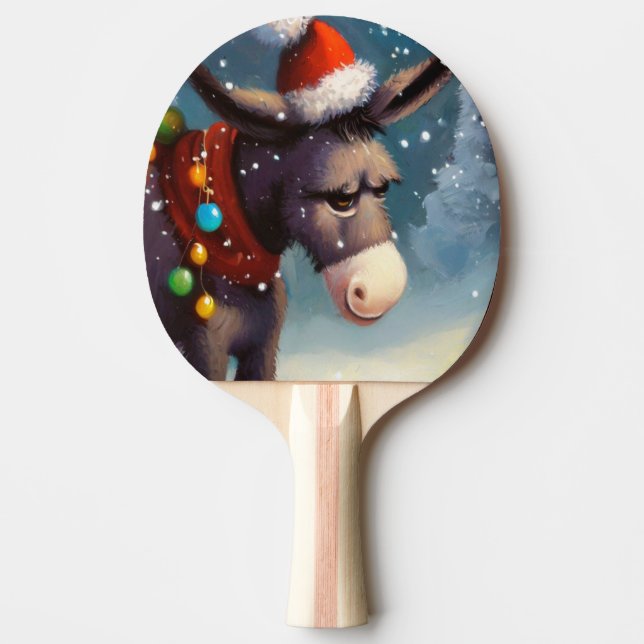 Christmas Donkey (2) Ping Pong Paddle (Front)