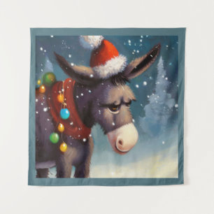 Christmas Donkey 2 Tapestry