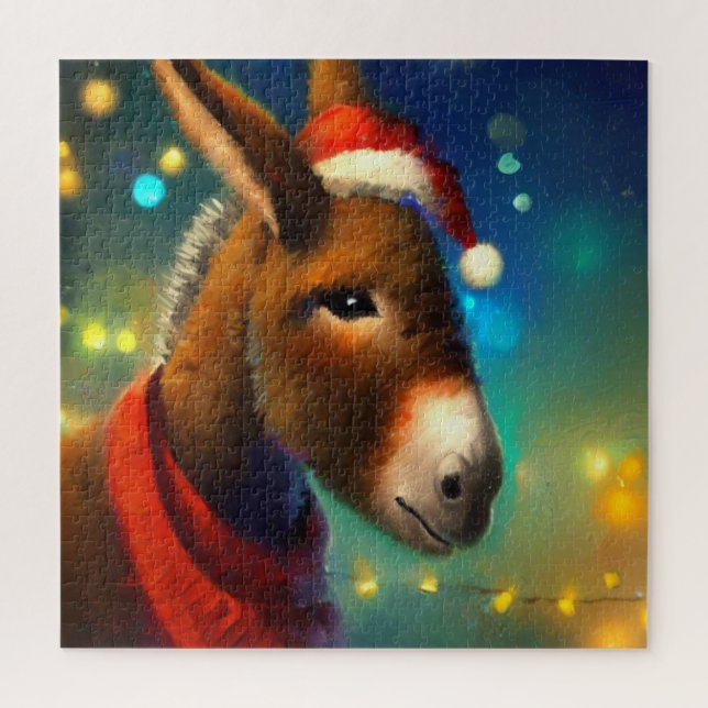 Christmas Donkey (3) Jigsaw Puzzle (Vertical)