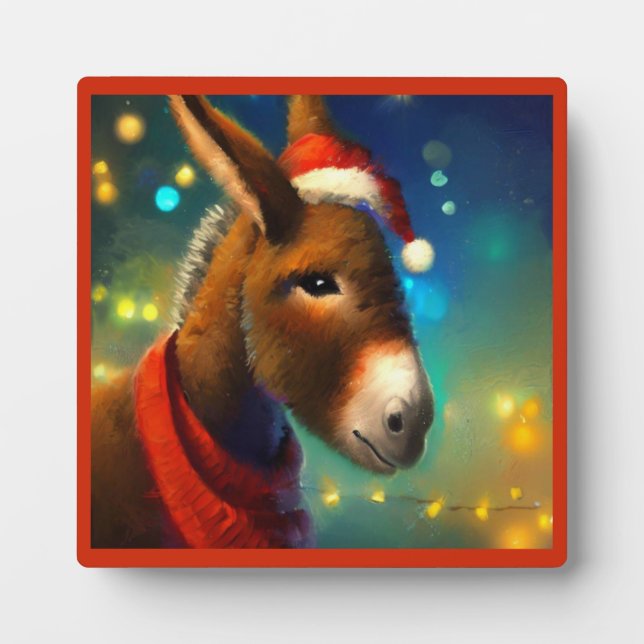 Christmas Donkey 3 Plaque (Front)