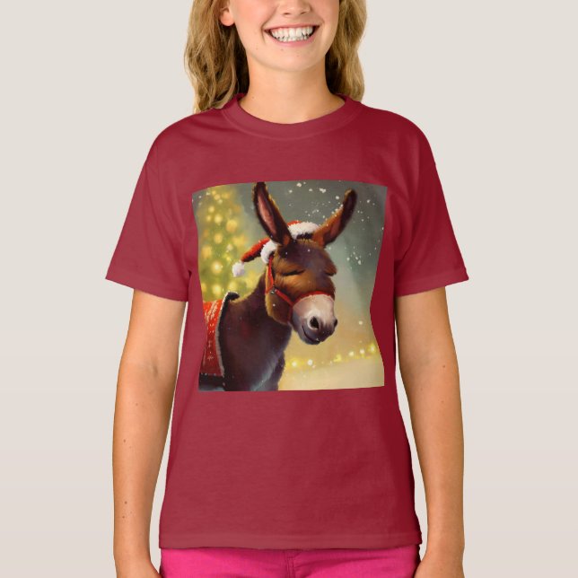 Christmas Donkey 4 T-Shirt (Front)