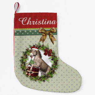 Christmas Donkey Santa Personalized Stocking