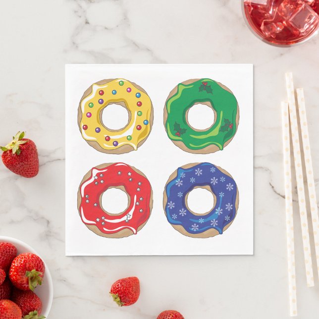 Christmas Donuts Napkins (Creator Uploaded)